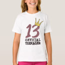 Search for 13th birthday girls tshirts 13 years old