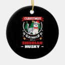 Search for siberian husky ornaments Santa claus