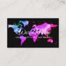 Search for travel business cards World map