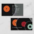 Recherche de vinyl record business cards Cool