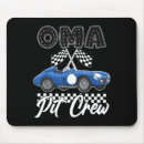 Search for brides crew mousepads Race car birthday