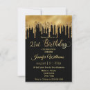 Search for golden 21st birthday invitations Elegant