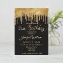 Search for golden 21st birthday invitations Elegant