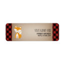 Search for lumberjack return address labels Buffalo plaid