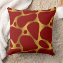Search for giraffe pattern pillows Red