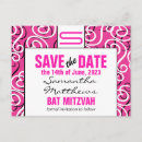Search for bat mitzvah save the dates Girly