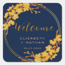 Search for floral welcome stickers Navy blue