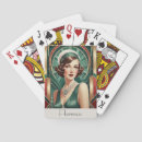 Search for art deco playing cards Lady