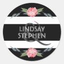 Search for black and white stripe wedding stickers Modern