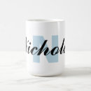 Recherche de lettre initiale tasses Bleu