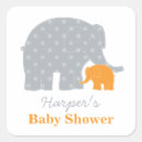 Search for orange and grey stickers Baby shower