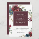 Search for marsala and navy wedding invitations Botanical