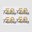 Search for 50th birthday tissue paper Fifty and fabulous