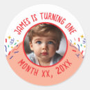 Search for 1 year stickers Girls birthday