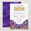 Search for purple and gold graduation invitations College grad