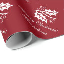 Recherche de baie de houx papier cadeau Rouge