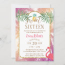 Recherche de flamingo 16ans anniversaire invitations Aloha