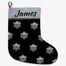 Search for black and silver christmas stockings For him