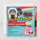Search for sock hop birthday invitations Fifties