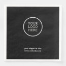 Search for company logo napkins Black