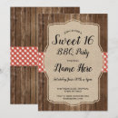 Search for burlap sweet 16 invitations Rustic