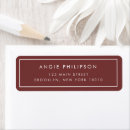 Search for burgundy return address labels Minimalist