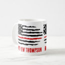 Search for firefighter lieutenant mugs Thin red line flag