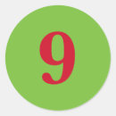 Recherche de numéro 9 autocollants Nombre