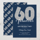 Search for 60 and fabulous birthday invitations Silver