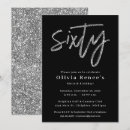 Search for silver 60th birthday invitations Silver and black