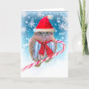 Search for funny bird christmas cards Owl