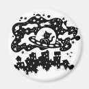Recherche de dessin noir et blanc magnets Chat