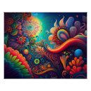 Recherche de fleurs psychédéliques posters Hippie