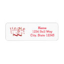 Search for jingle bell return address labels Red