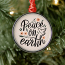 Search for peace on earth ornaments Christmas design