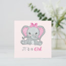 Search for elephant birth announcement cards Its a girl