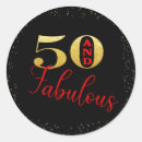 Search for fifty and fabulous stickers Black