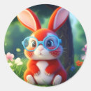 Search for animal rabbit stickers Red