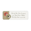 Search for gerbera daisy wedding return address labels Rustic