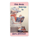 Search for girl reading a bookplates This book belongs to
