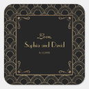 Search for vintage 1920s stickers Black and gold