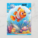 Recherche de poissons colorés cartes postales Pour enfants