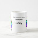 Recherche de licorne drôle tasses Arc en ciel
