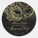 Search for black and gold masquerade stickers For her