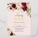 Search for burgundy 1st birthday invitations Pink