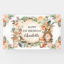 Search for fall birthday banners Woodland animals