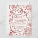 Search for red baby shower invitations For her
