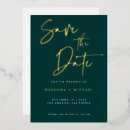 Search for emerald green save the dates Calligraphy