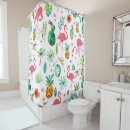 Search for pink flamingo shower curtains Tropical