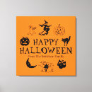 Search for black and orange canvas prints Pumpkin
